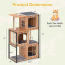 Modern Cat Tree Cat House with Metal Frame and Scratching Posts-Natural by LJGDeals