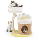 Cat Tree Small Cat Tower with 2 Removable and Washable Perches-White by LJGDeals