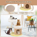 Cat Tree Small Cat Tower with 2 Removable and Washable Perches-White by LJGDeals