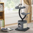 Cat Tree for Indoor Cats with Curved Metal Supporting Frame for Large & Small Cats-Gray by LJGDeals
