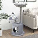 42 Inch Tall Cat Tower with Curved Metal Supporting Frame for Large and Small Cats-Gray by LJGDeals
