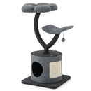 Cat Tree for Indoor Cats with Curved Metal Supporting Frame for Large & Small Cats-Gray by LJGDeals