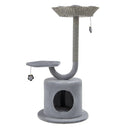 42 Inch Tall Cat Tower with Curved Metal Supporting Frame for Large and Small Cats-Gray by LJGDeals