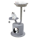 42 Inch Tall Cat Tower with Curved Metal Supporting Frame for Large and Small Cats-Gray by LJGDeals