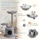 42 Inch Tall Cat Tower with Curved Metal Supporting Frame for Large and Small Cats-Gray by LJGDeals