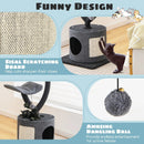 Cat Tree for Indoor Cats with Curved Metal Supporting Frame for Large & Small Cats-Gray by DirectDeals