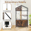 Cat Tree with Litter Box Enclosure Industrial Cat Tower Multi-level Cat Condo Furniture for Indoor Cats-Rustic Brown by LJGDeals