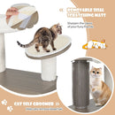 2-in-1 Modern Cat Tower with Litter Box Enclosure for Indoor Cars-Gray by LJGDeals