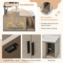 2-in-1 Modern Cat Tower with Litter Box Enclosure for Indoor Cars-Gray by LJGDeals
