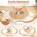 Cat Wall Furniture Set Kitten Wall Mounted Shelves with Hammock-Natural by LJGDeals