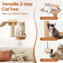 Cat Wall Furniture Set Kitten Wall Mounted Shelves with Hammock-Natural by LJGDeals