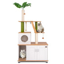 Hidden Cat Washroom with Cat Tower for Indoor Cats-White by LJGDeals