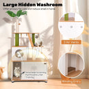 Hidden Cat Washroom with Cat Tower for Indoor Cats-White by LJGDeals