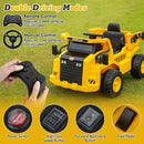 12V Caterpillar Licensed Kids Ride on Dump Truck with Tiltable Bump Bed-Yellow by LJGDeals