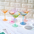 Colored Coupe Glasses Set Of 6 12 Oz Classic Cocktail Glassware For Champagne Martini Manhattan Cosm by The Wine Savant