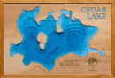 Cedar Lake in Iron County, Wisconsin by Horn Dog Maps