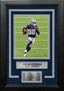 CeeDee Lamb in Action Dallas Cowboys 8" x 10" Framed Football Photo with Engraved Autograph by Dynasty Sports & Framing
