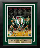 Boston Celtics All-Time Greats 8" x 10" Framed Basketball Collage Photo by Dynasty Sports & Framing