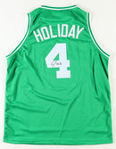 Jrue Holiday Boston Celtics Autographed Green Basketball Jersey by Dynasty Sports & Framing