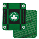 Boston Celtics Pegasus 60” x 70” Reverse Block Wordmark Double-Sided Blanket by Dynasty Sports & Framing