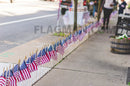 U.S. Cemetery Flag – 12" x 18" with Wood Staff & Gold Spear | Made in USA by Flagman of America