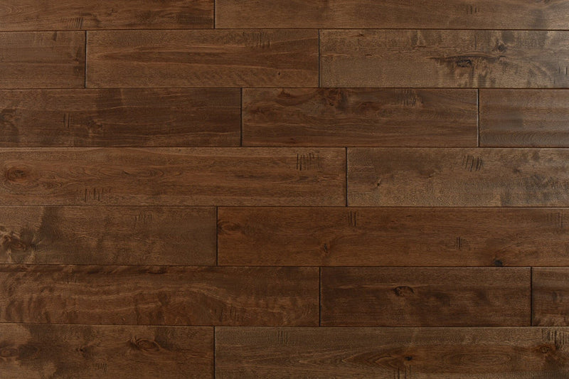 "Explore timeless beauty with Maple Distressed/Handscraped Solid Hardwood Flooring, 3/4 x 5 inches, in Century finish. Elevate your space with its rich texture and lasting charm. SKU: TRPSH-MPCT."