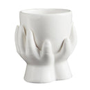 Ceramic Hands Mini Planter | Decorative Mini Aesthetic Plant Pot for Succulents & Flowers