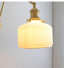 Ceramic Brass Retractable Arm Wall Light 4.7"