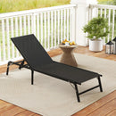 Chaise Lounge Chair Set of 2 Foldable Patio Lounge Chairs-Black by LJGDeals