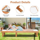 Outdoor Wood Chaise Lounge Chair with 5-Postion Adjustable Back by LJGDeals