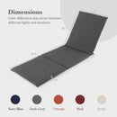 Outdoor Chaise Lounge Cushion Patio Furniture Folding Pad with Fixing Straps