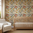 Chamomile Rose Hibiscus Flower Vintage Wallpaper