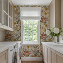 Chamomile Rose Hibiscus Flower Vintage Wallpaper
