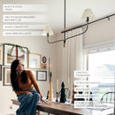 61 Inch Two Shade Linear Iron Pendant by Decor Steals