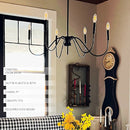 Black Metal 6 Light Candelabra Chandelier by Decor Steals
