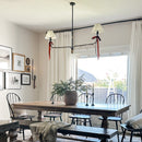 61 Inch Two Shade Linear Iron Pendant by Decor Steals