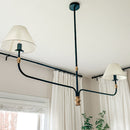 61 Inch Two Shade Linear Iron Pendant by Decor Steals