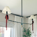 61 Inch Two Shade Linear Iron Pendant