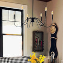 Black Metal 6 Light Candelabra Chandelier by Decor Steals