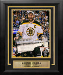 Zdeno Chara Hoists The Stanley Cup Boston Bruins 8" x 10" Framed Hockey Photo by Dynasty Sports & Framing