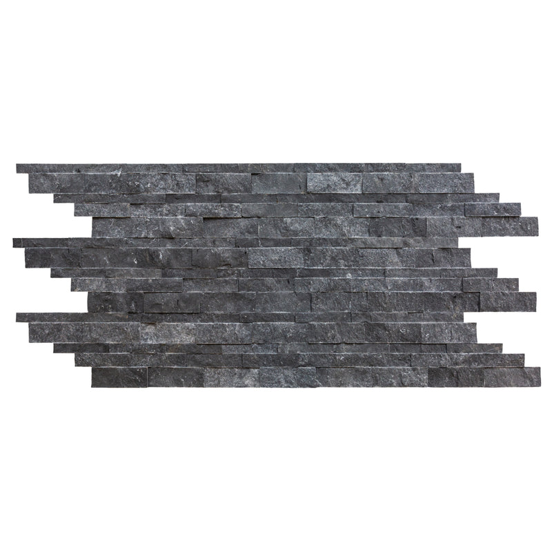 Charcoal Cambria Ledger 3D Panel 6.8"x20.8" Split-face Natural Marble Wall Tile