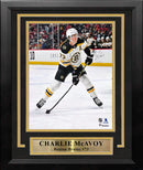 Charlie McAvoy in Action Boston Bruins 8" x 10" Framed Vertical Hockey Photo by Dynasty Sports & Framing