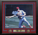 Chase Utley Throwing Action Philadelphia Phillies Autographed 16" x 20" Framed Baseball Photo by Dynasty Sports & Framing