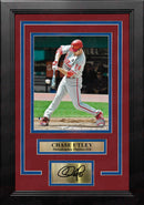 Chase Utley Swinging at the Plate Philadelphia Phillies 8x10 Framed Photo with Engraved Autograph by Dynasty Sports & Framing
