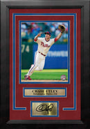 Chase Utley on the Field Philadelphia Phillies 8x10 Framed Photo with Engraved Autograph by Dynasty Sports & Framing