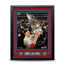 Chase Utley 2008 World Series Trophy Philadelphia Phillies Autographed 16" x 20" Framed Baseball Photo by Dynasty Sports & Framing