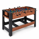 2-in-1 Full Size Foosball and Pool Combo Table with Legs-Black & Brown by LJGDeals