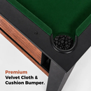 2-in-1 Full Size Foosball and Pool Combo Table with Legs-Black & Brown by LJGDeals