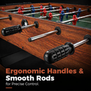 2-in-1 Full Size Foosball and Pool Combo Table with Legs-Black & Brown by LJGDeals