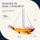 Sailboat Whiskey & Wine Decanter Ship -  750ml